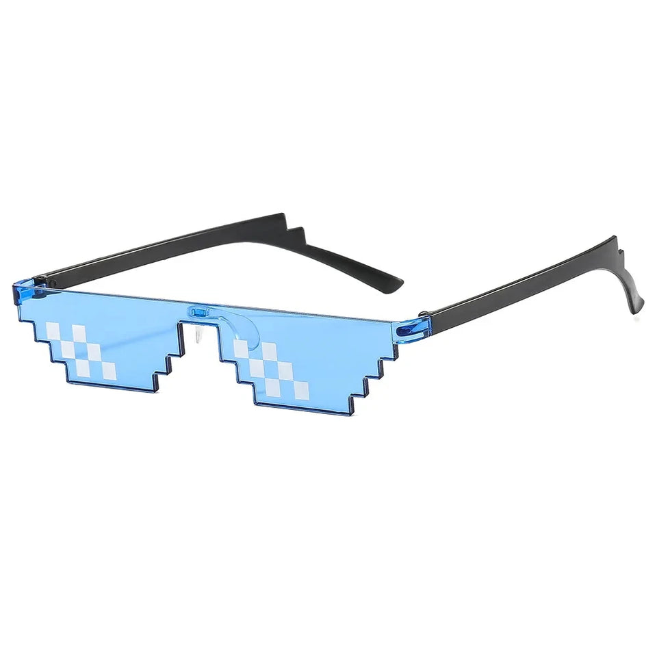 Pixel Mosaic Sunglasses Men Women Funny Retro Fashion Eyewear Unisex Birthday/Party Cosplay Gamer Robot UV400 Sun Glasses