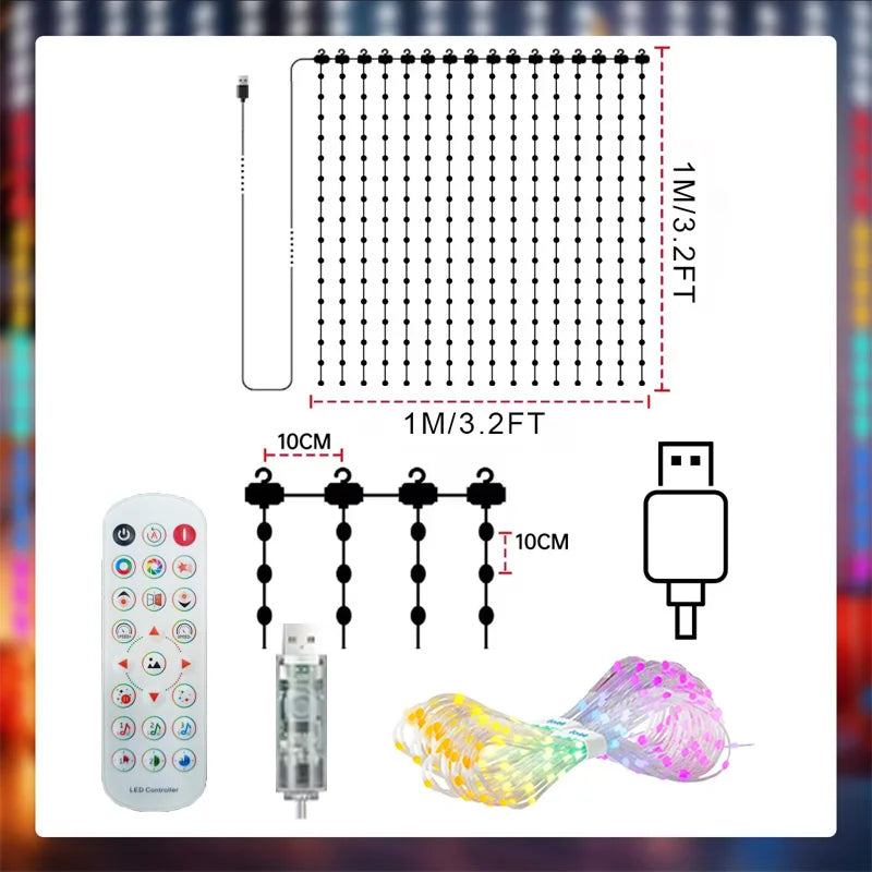 LED Christmas Curtain Lights