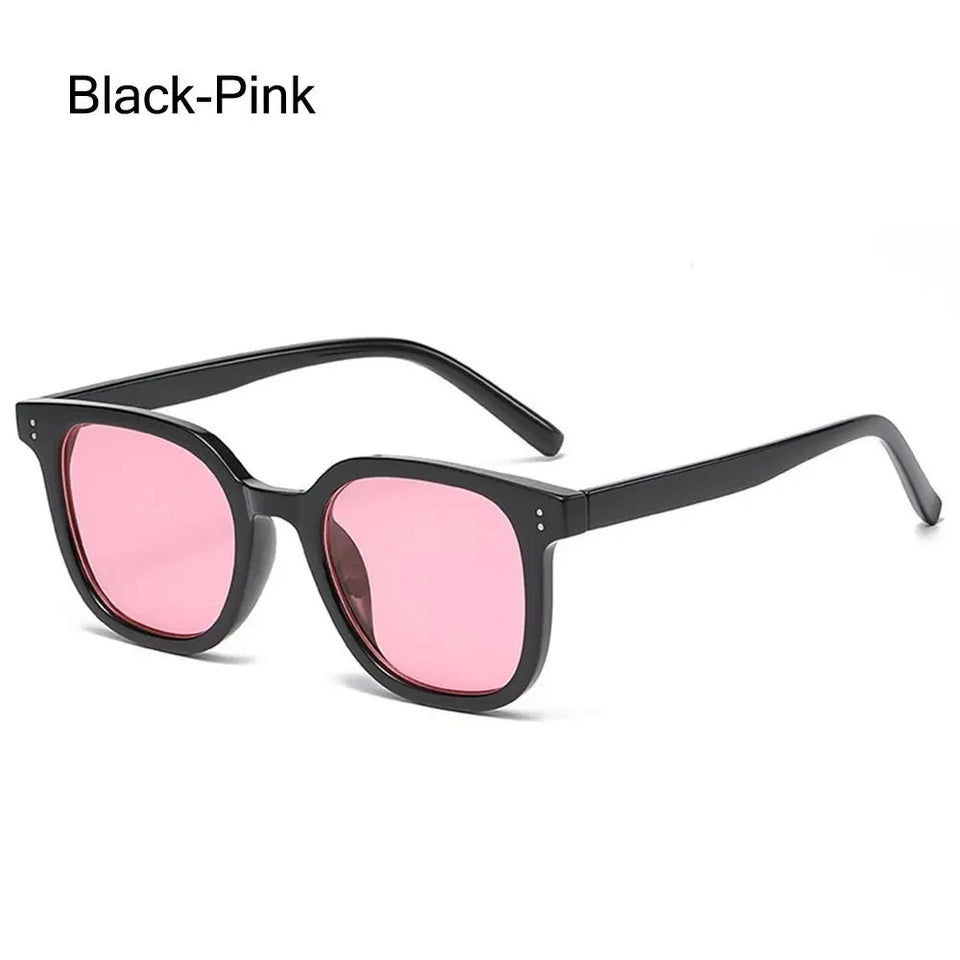 Casual Square Gradient Blush Sunglasses No Makeup UV400 Protection Anti-Glare Shades Decorative Eyewear for Women & Men