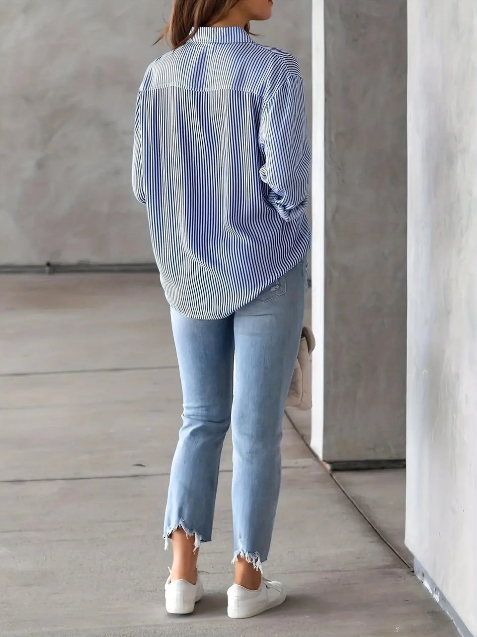 Women's Striped Long-Sleeve Shirt