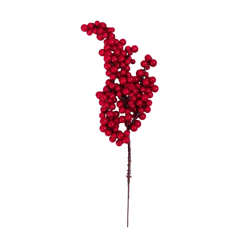 Artificial Holly Berry Stems