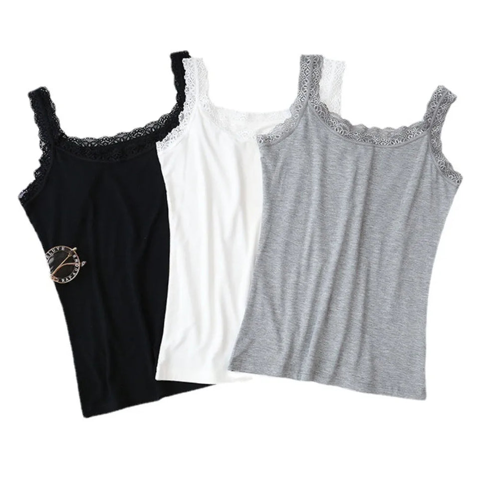 Women's Lace-Trim Tank Top