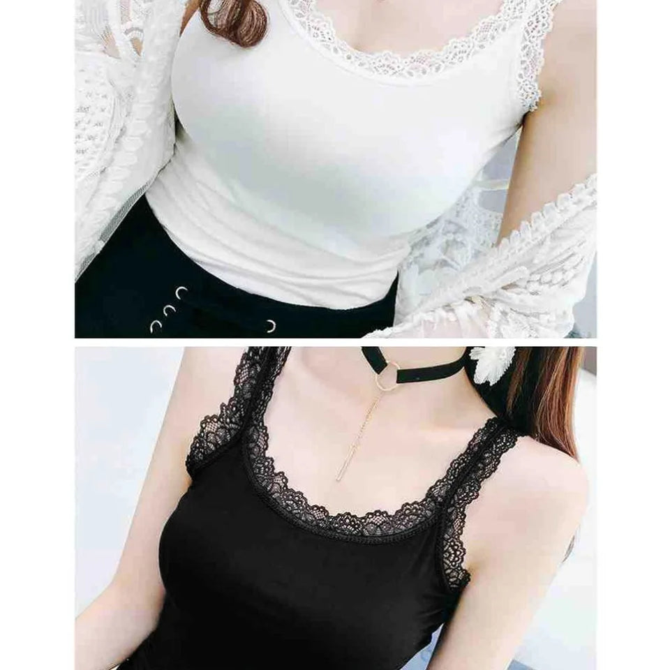 Women's Lace-Trim Tank Top