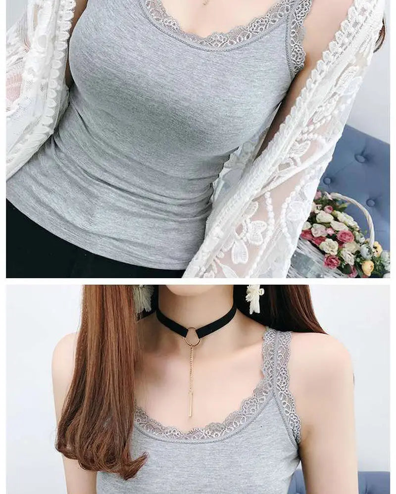 Women's Lace-Trim Cami Top