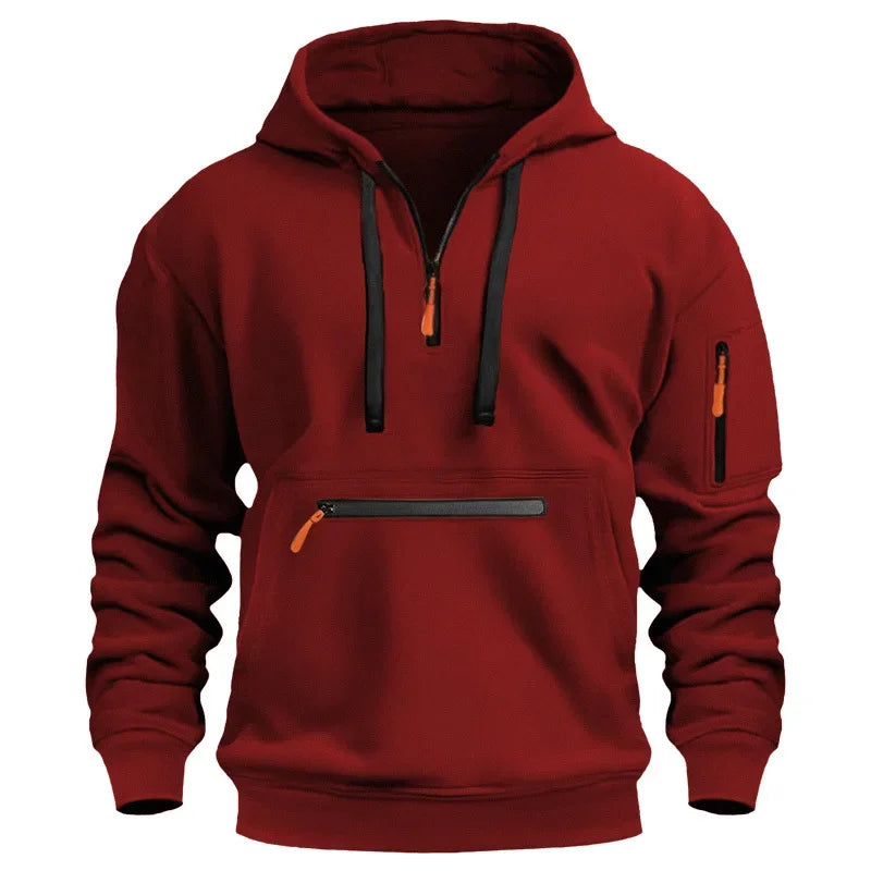 Cross-border New Men's Popular Sweatshirt Foreign Trade Autumn and Winter Fleece Sweatshirt Jacket Loose Large Size Zipper Hoodi