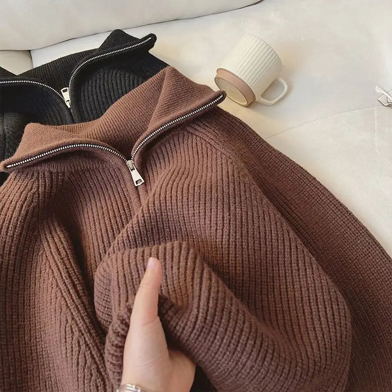 Women's Half-Zip Knit Sweater