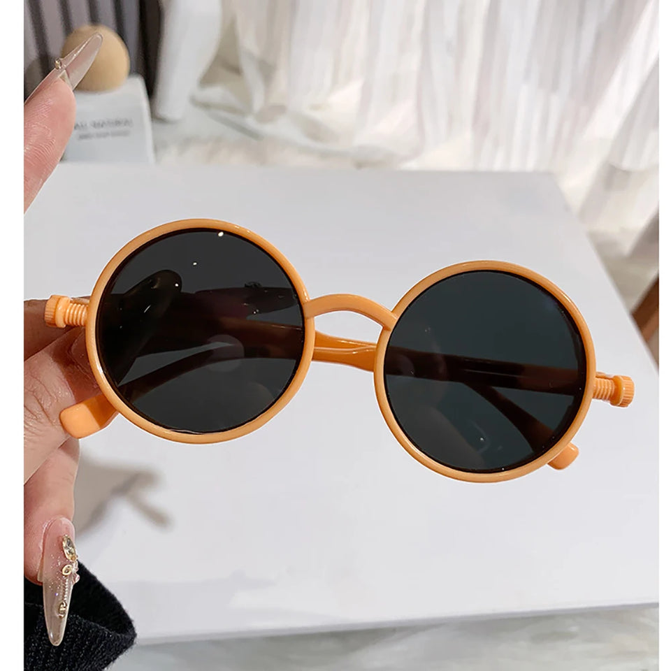Fashion Children's Round Sunglasses Cute Boys Girls Outdoor Sun Glasses UV400 Shades Kids Baby Party Photography Eyewear Prop