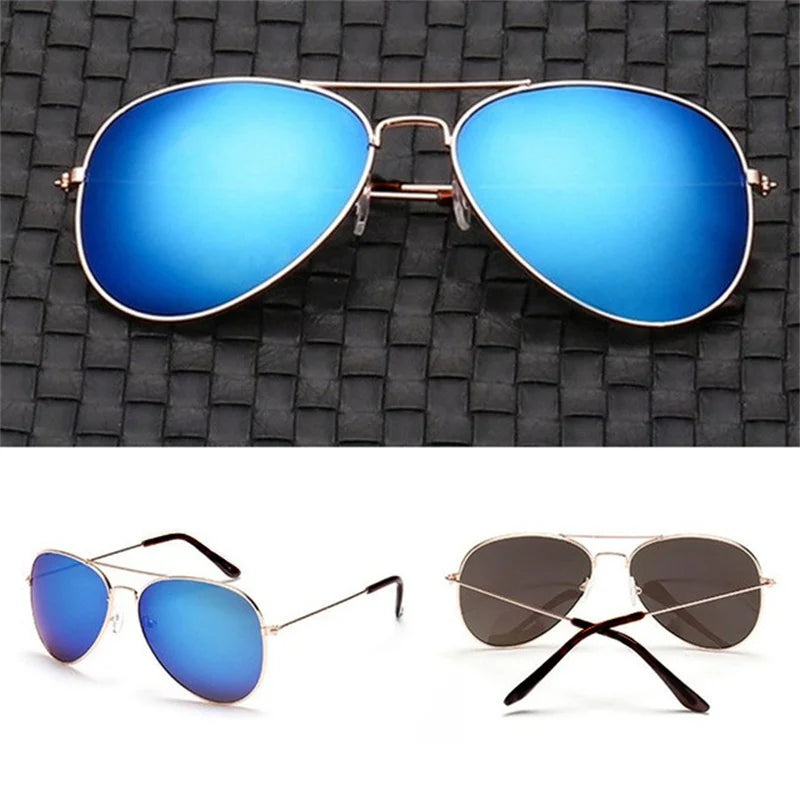 New Double Bridge Pilot Sunglasse Woman Alloy Frame Polit Mirror Sun Glasses Female Male UV400 Eyewear for Men
