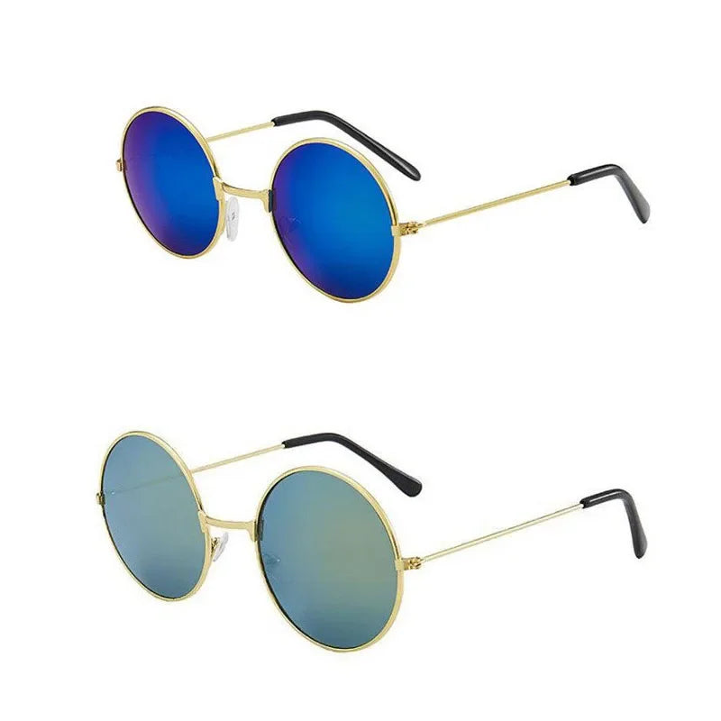 1/2/3Pcs Retro Vintage Punk Sunglasses For Men Women Popular Fishing Leisure Round Metal Sun Glasses Fashion Sunglasses
