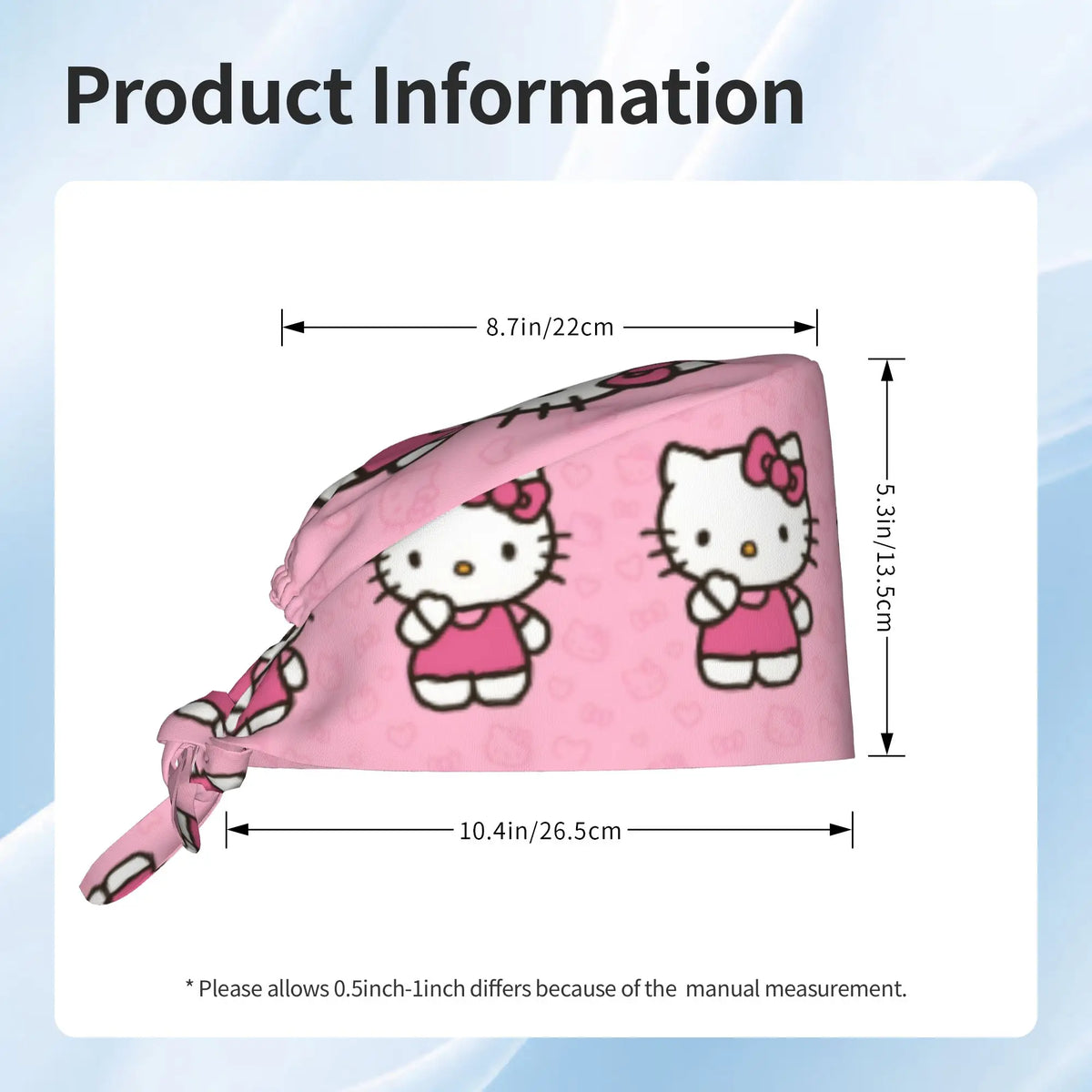 Custom Girls Kitten Working Cap Surgical Hats Women Men Kawaii Cartoon Anime Nursing Cap Lab Works Hat