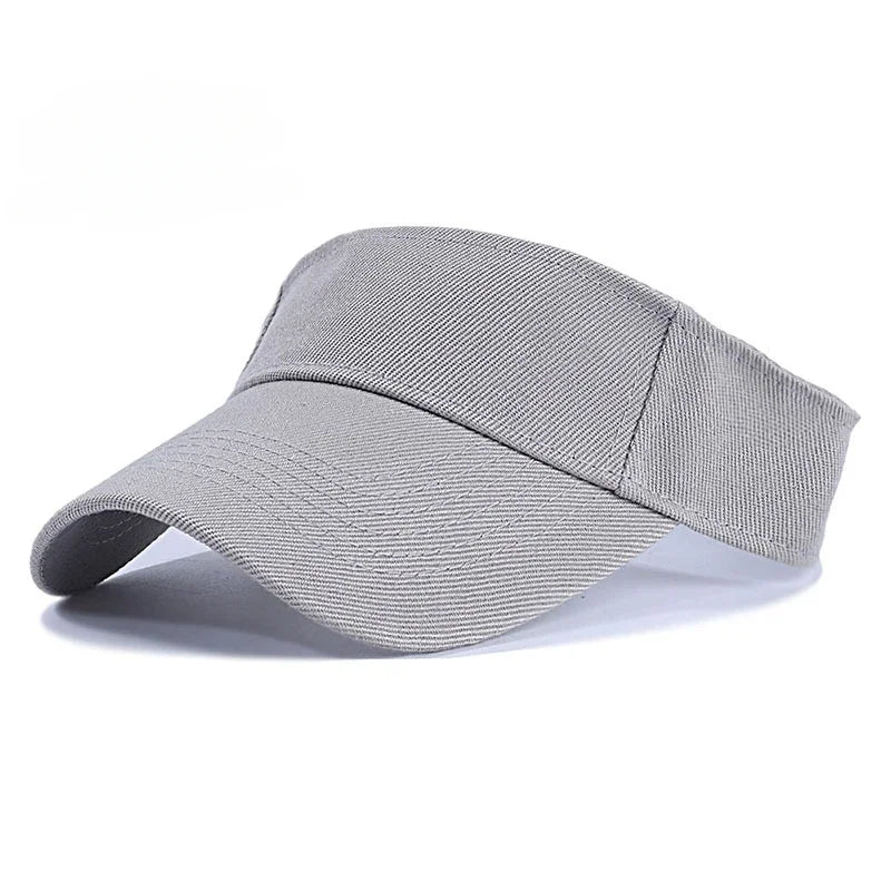 Summer Sun Hats Men Women Cotton Adjustable Visor UV Protection Top Empty Solid Sport Tennis Golf Running Sunscreen Baseball Cap