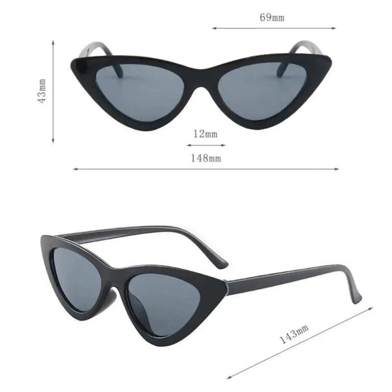 1pc Riding Fishing Sunglasses Retro Vintage Sunglasses Fashion Cateye Goggles Sexy Small Cat Eye Sun Glasses for Women