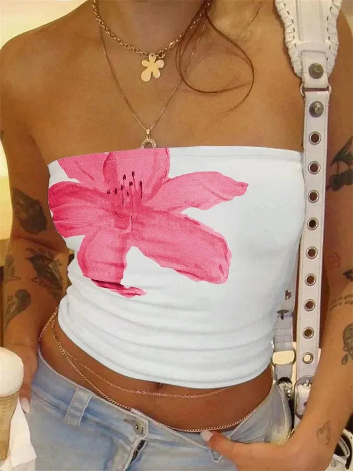 Women's Floral-Print Tube Top