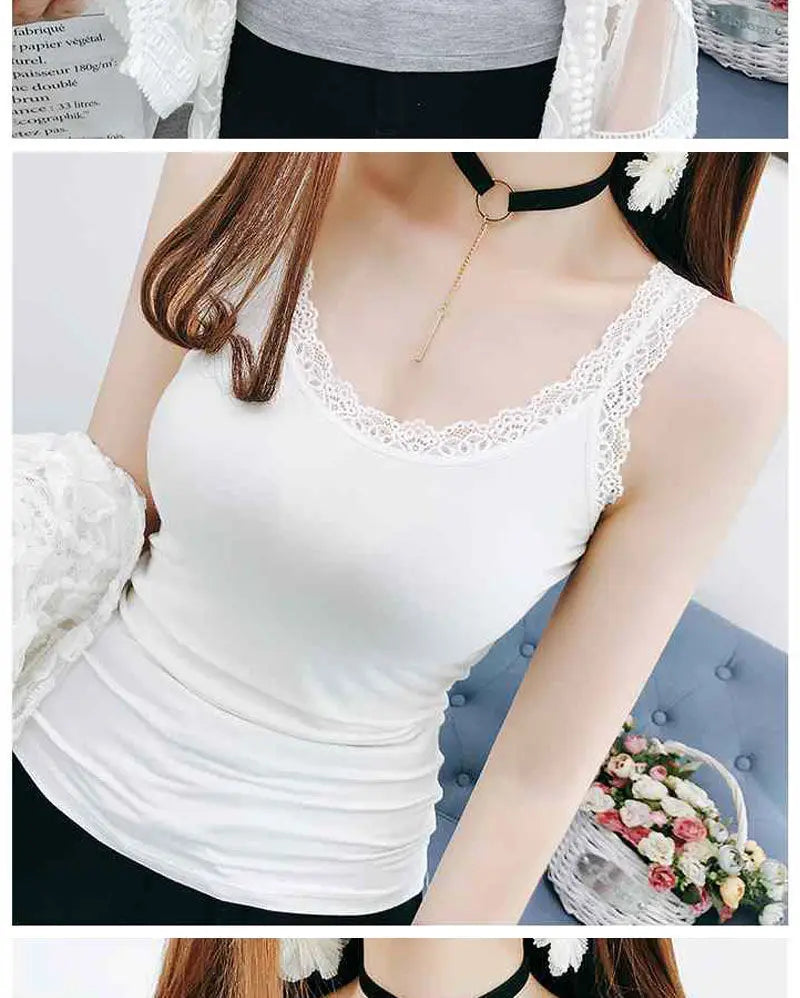 Women's Lace-Trim Cami Top