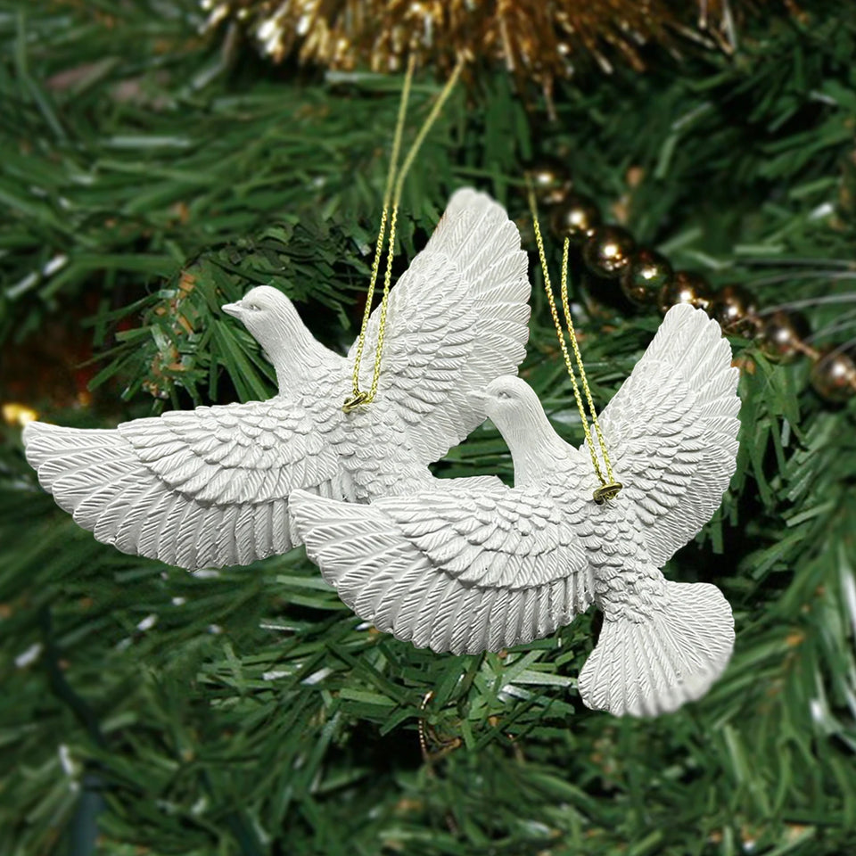 White Peace Dove Ornament