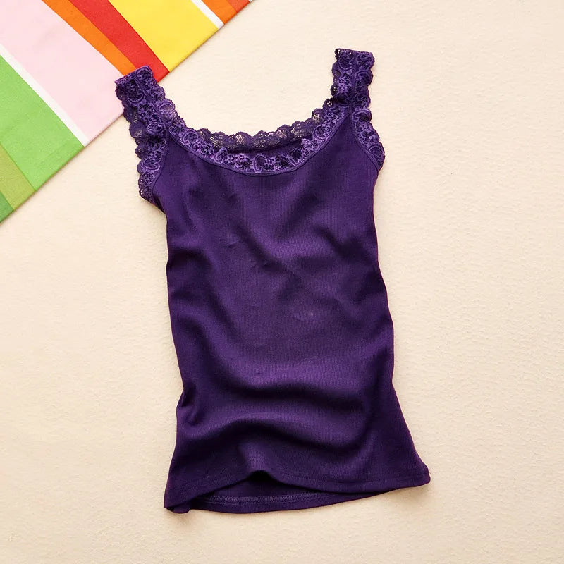 Women's Lace-Trim Cami Top