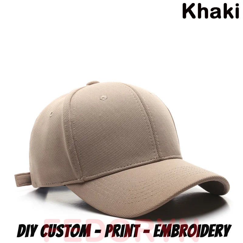 Fedoryn Custom Logo Brand Caps Fashion Quality Cotton Baseball Cap for Women and Men DIY Design Embroidery Hats Unisex Wholesale