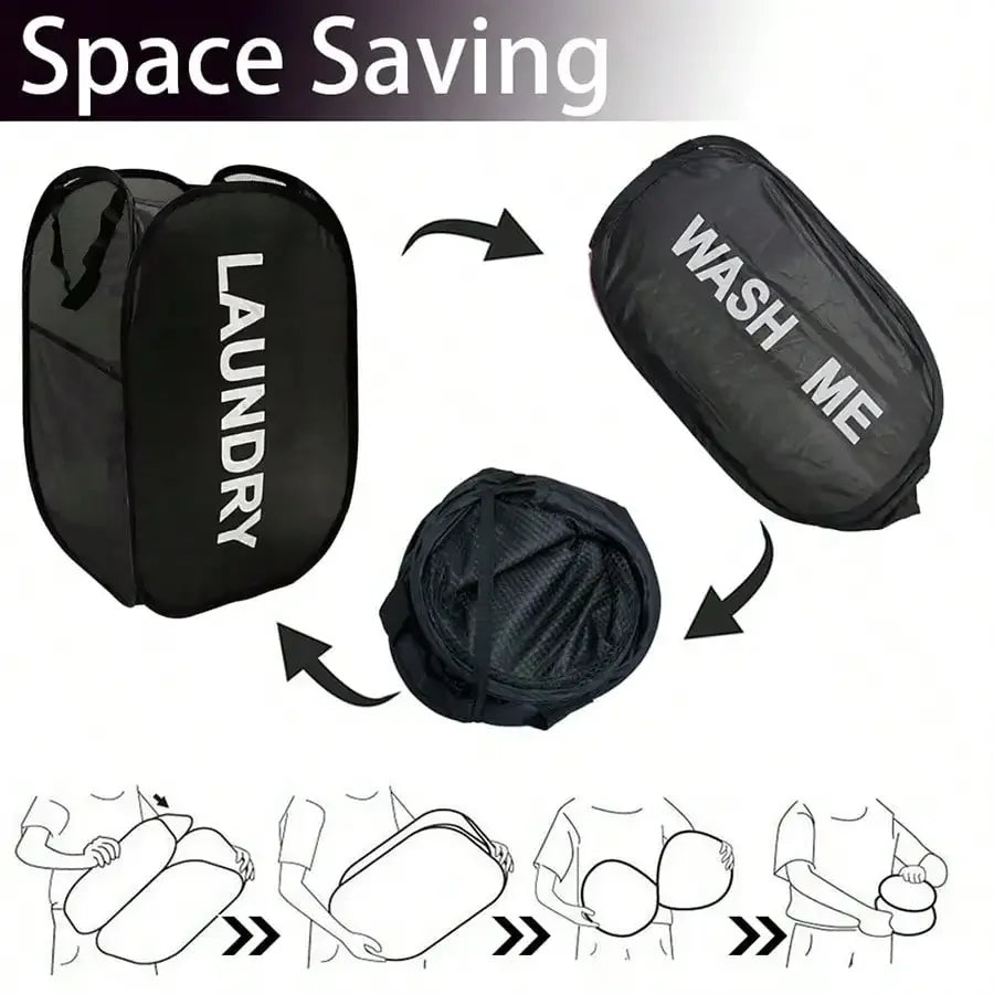 Pop-Up Mesh Laundry Hamper