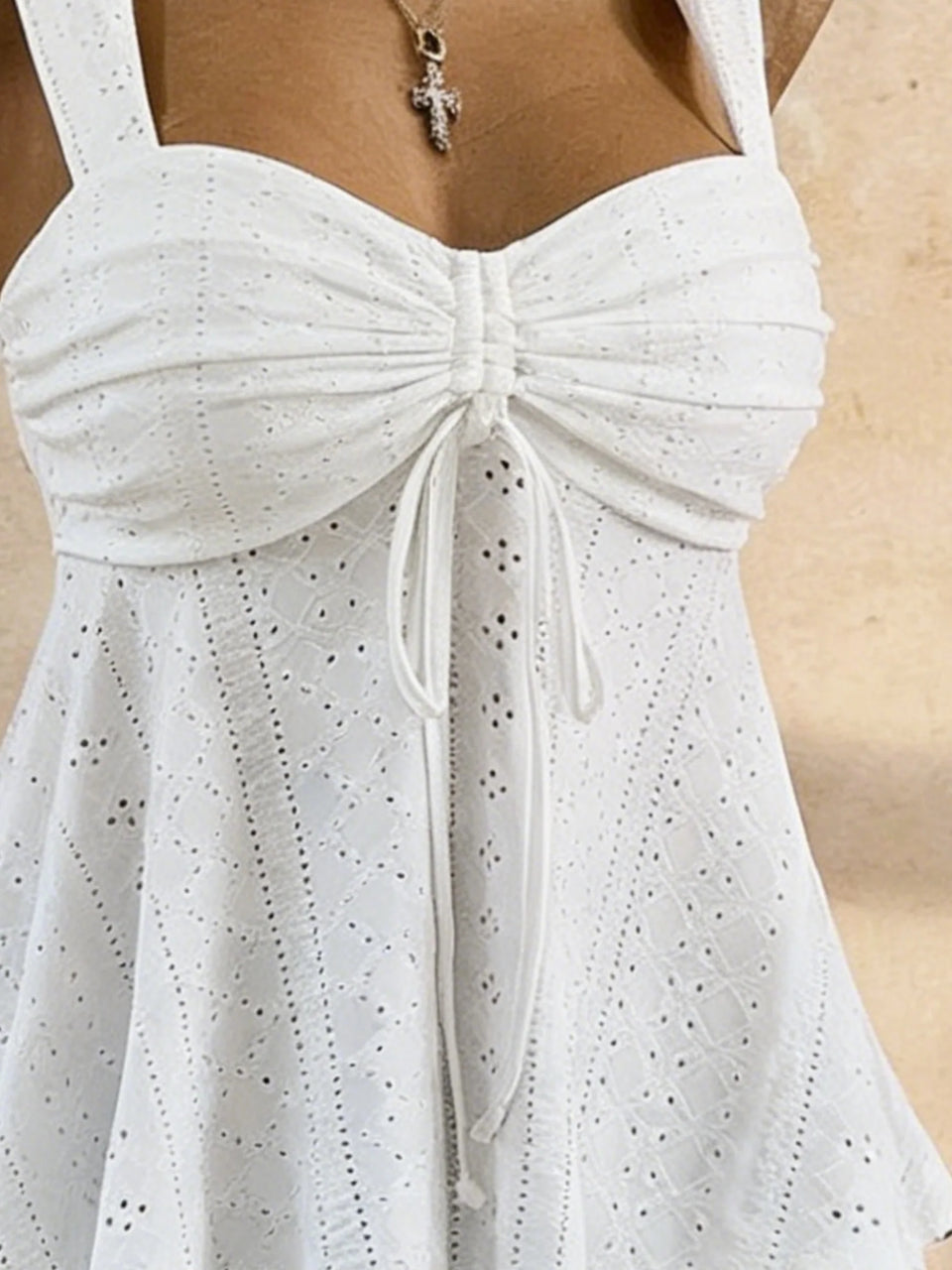 Women's Polka-Dot Peplum Cami Top