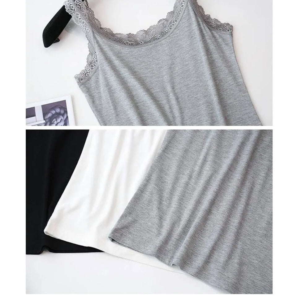 Women's Lace-Trim Tank Top