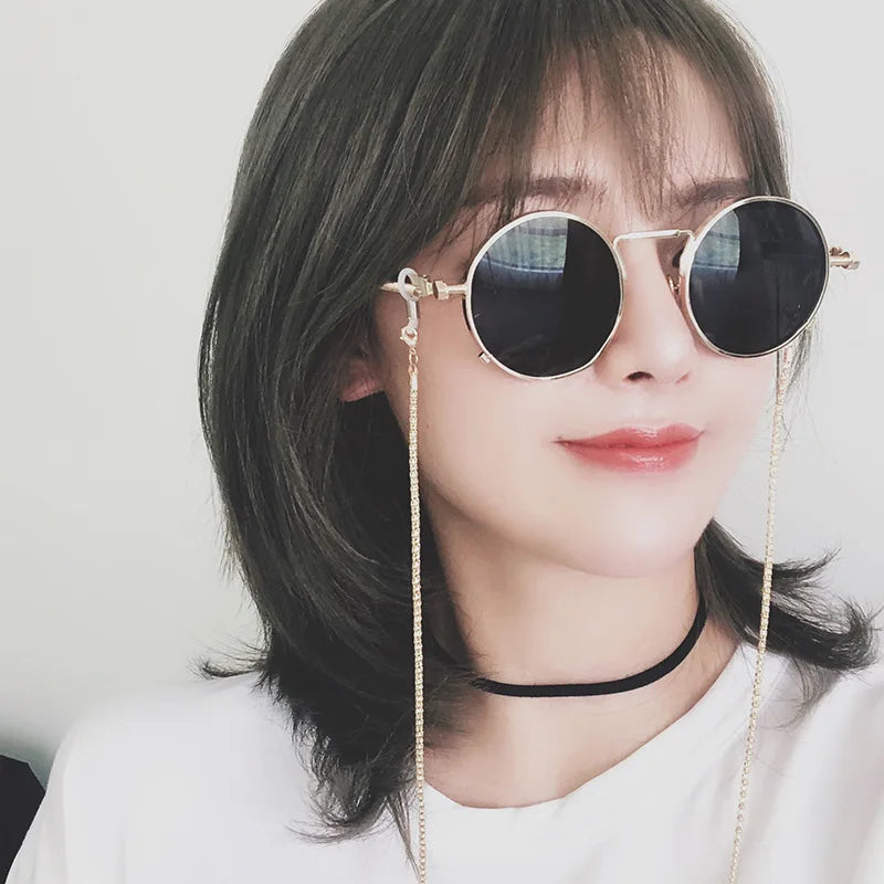 Classic New Punk Sunglasses Women Anti-Reflective Mirror Round Metal Sun Glasses Vintage Men Driving Glasses UV400