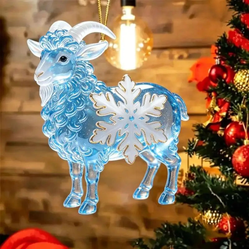 Acrylic Winged Goat Ornament