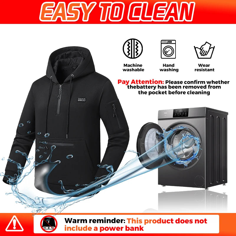 USB Heated Zip-Up Hoodie — 26 Areas