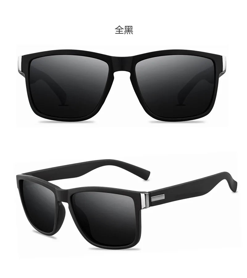 Fashion Fishing Sunglasses  Wrap Square Frame Retro Decorative Polarized Sunglasses Men Women Fishing Sun Glasses For Adults