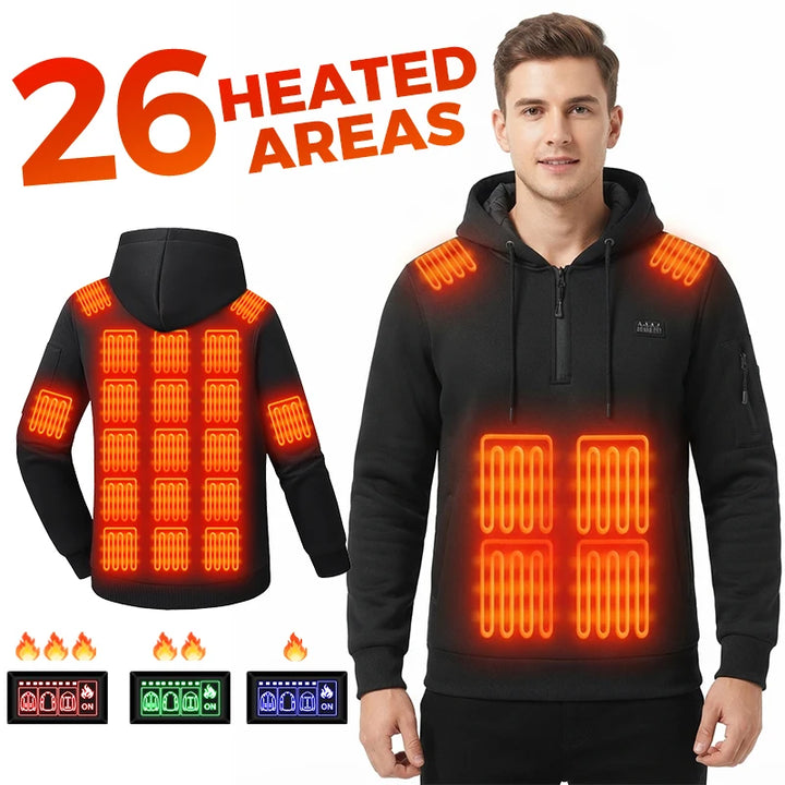 USB Heated Zip-Up Hoodie — 26 Areas