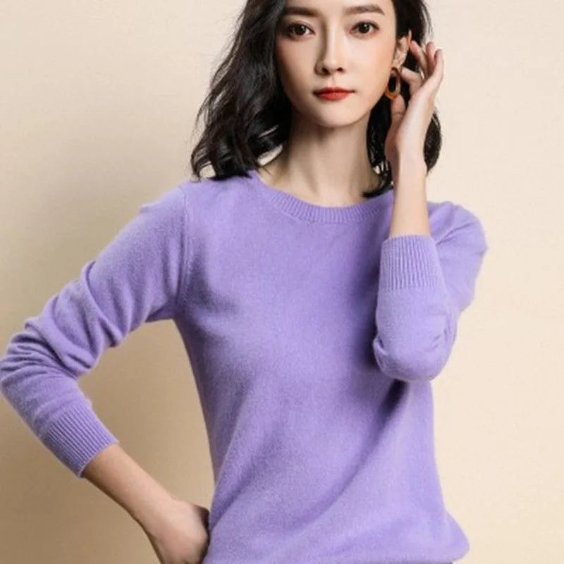 Women's Crew-Neck Pullover Sweater