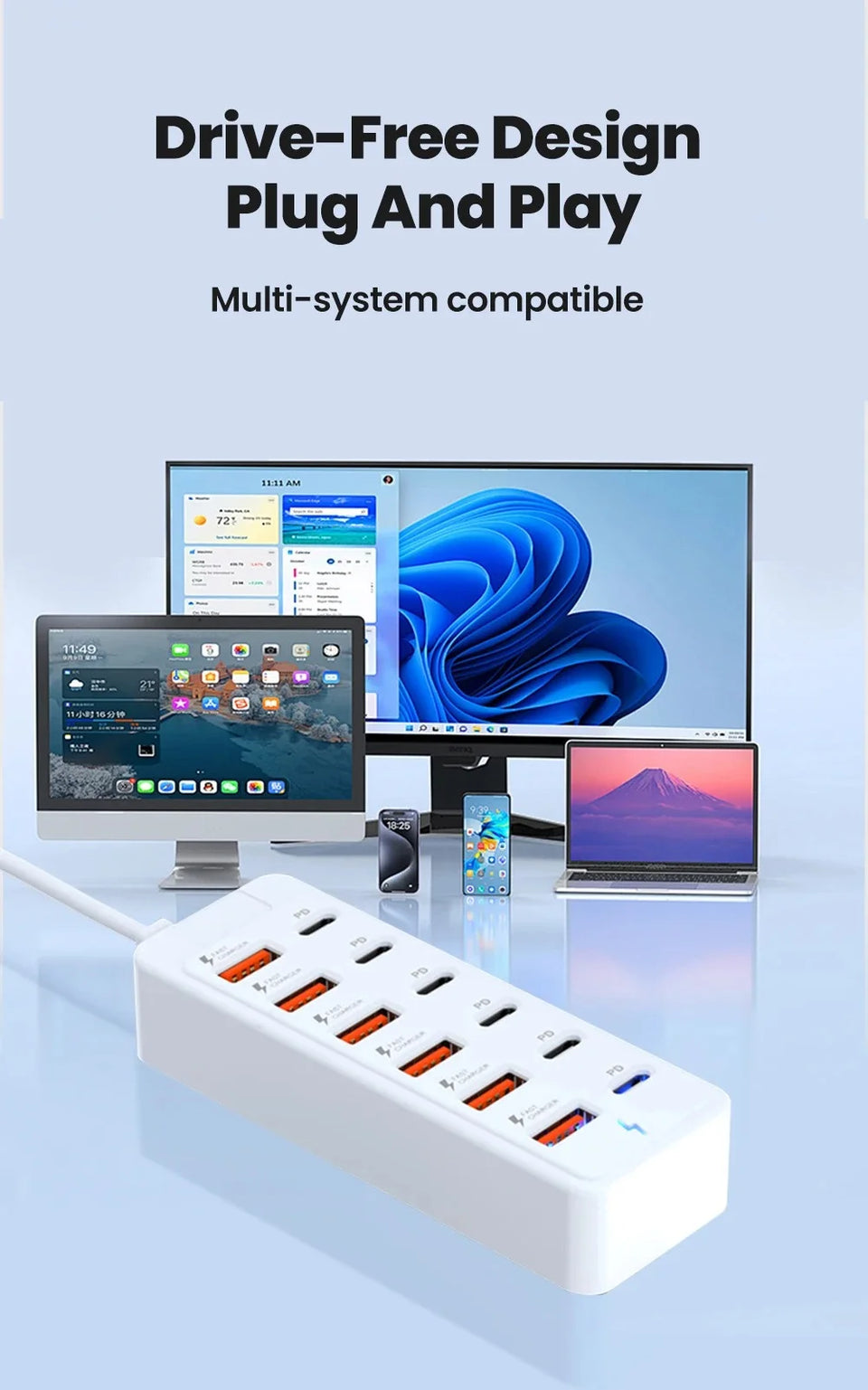 12-Port USB Charging Hub