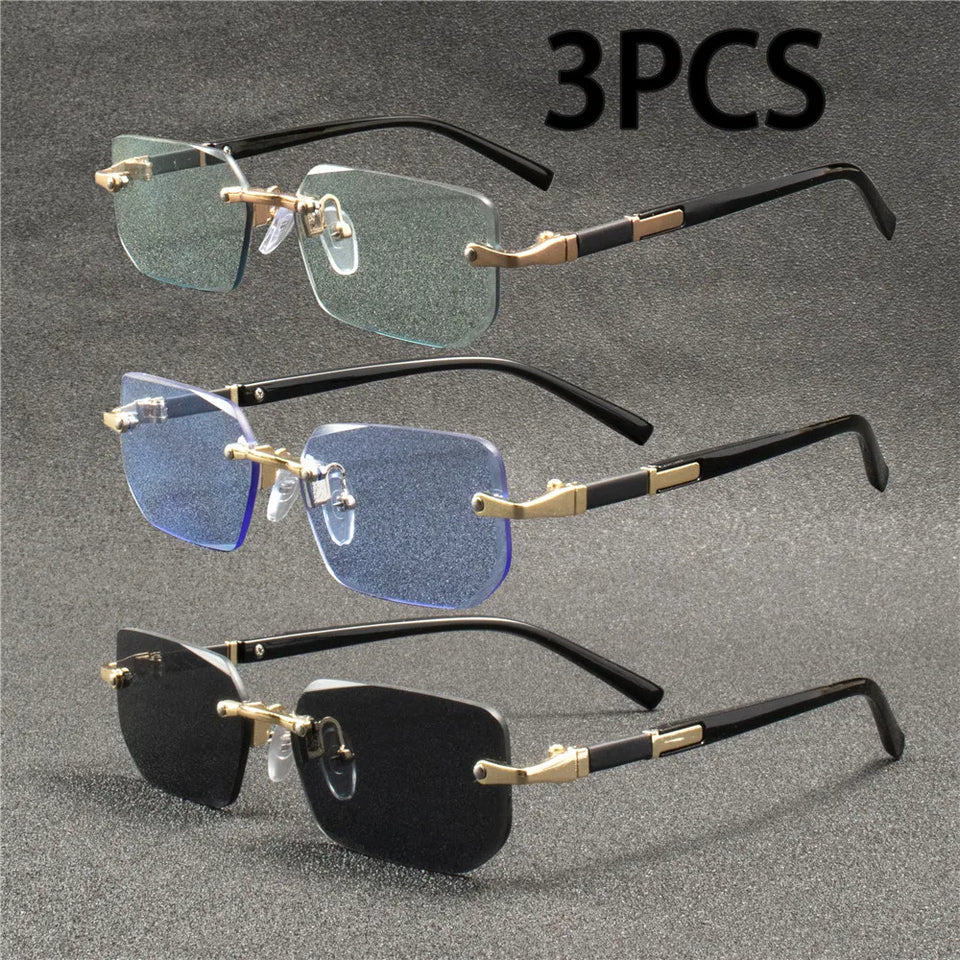 Rimless Small Square Sunglasses