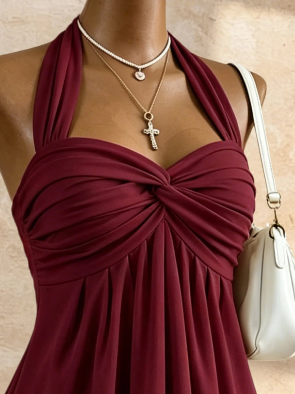 Women's Twist-Front Peplum Cami Top