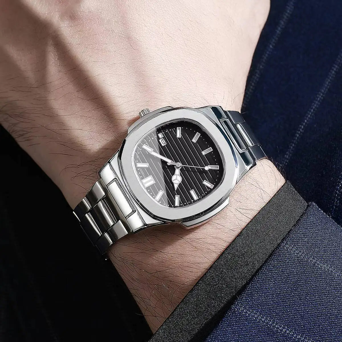 Men's Square-Dial Quartz Watch