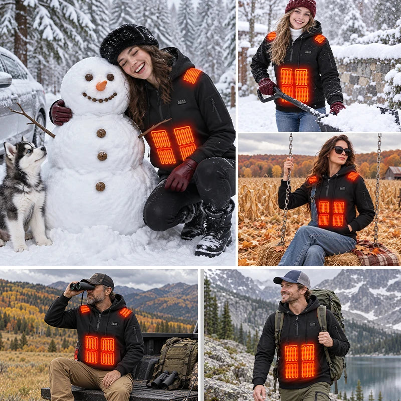 USB Heated Zip-Up Hoodie — 26 Areas