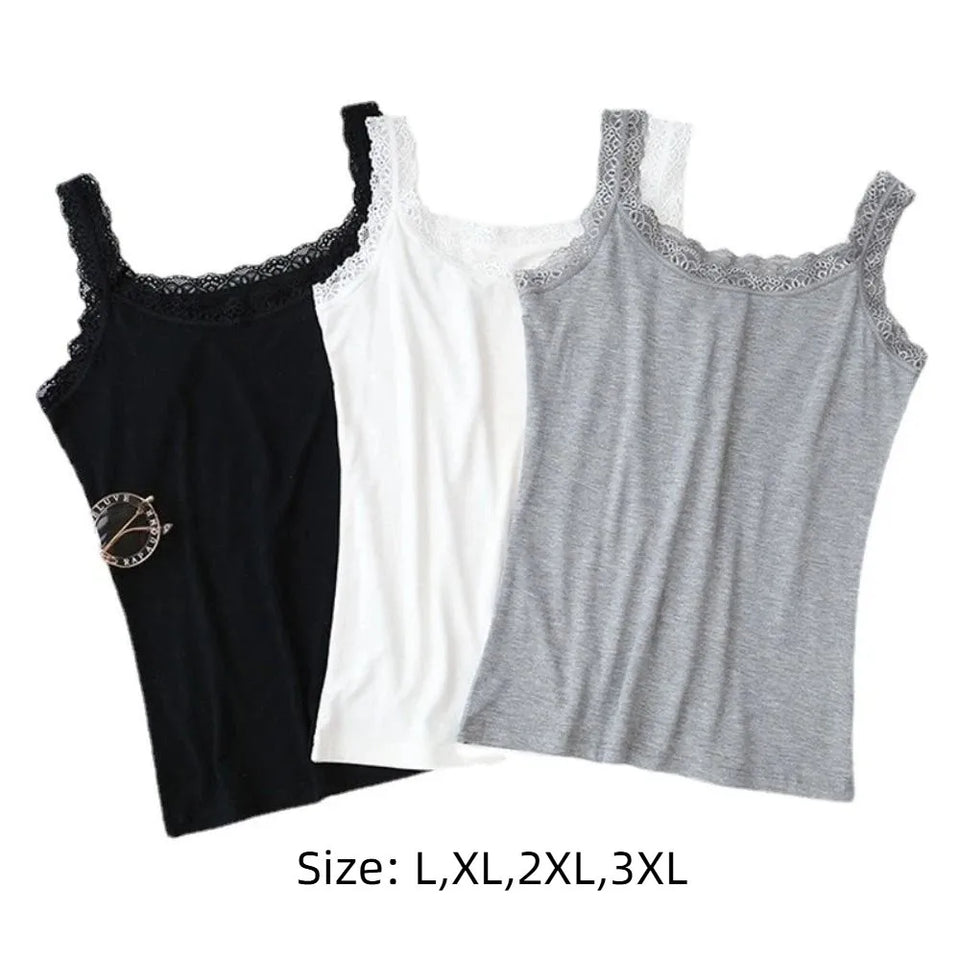 Women's Lace-Trim Tank Top