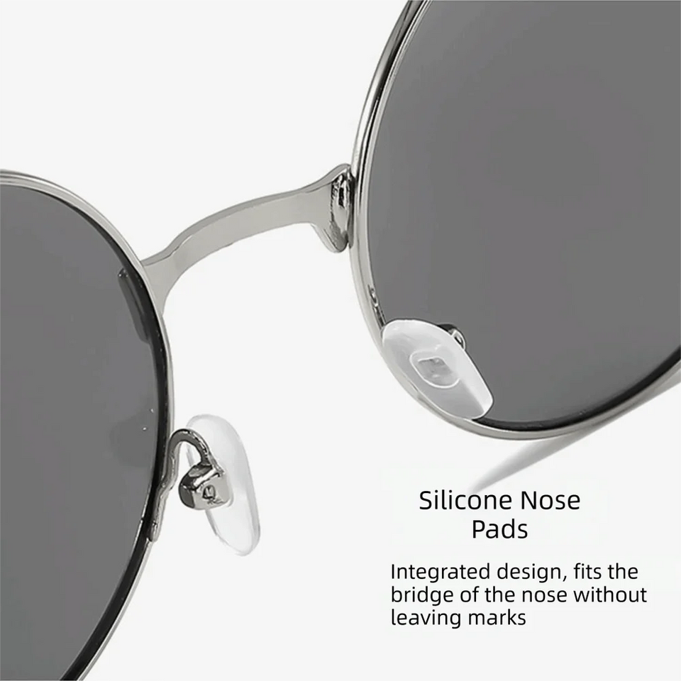 Metal Round-frame Sunglasses Hip Hop Anti UV Shades Eyewear Street Photography Candy Color Lens Circle Sun Glasses Summer