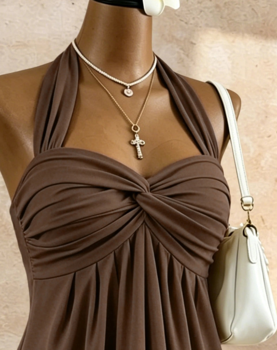 Women's Twist-Front Peplum Cami Top