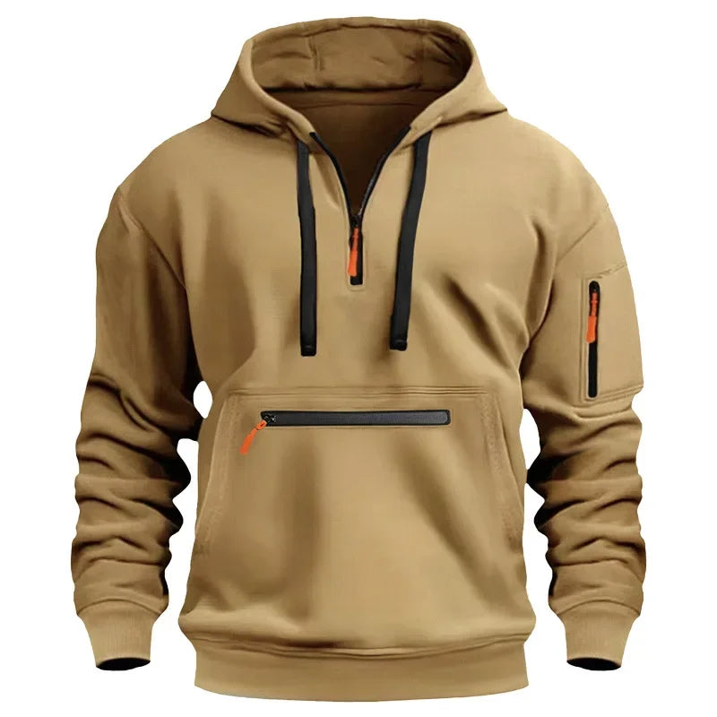Cross-border New Men's Popular Sweatshirt Foreign Trade Autumn and Winter Fleece Sweatshirt Jacket Loose Large Size Zipper Hoodi