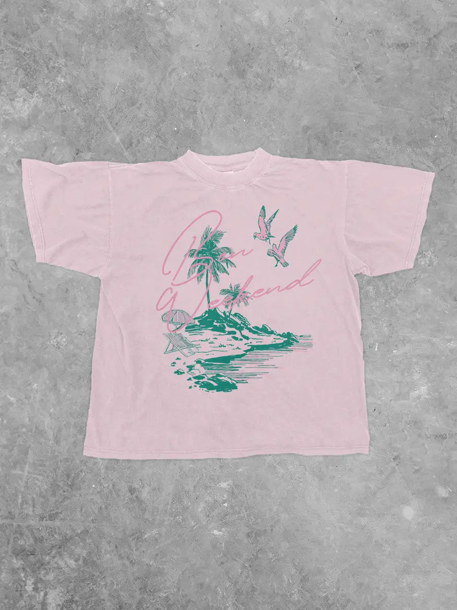 Underground Original Design: Bon Weekend, Summer Boxy Cotton T-Shirt