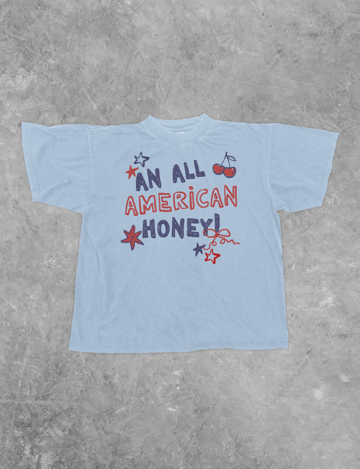 Underground Original Design: All American Honey, Summer BC Boxy Cotton T-Shirt