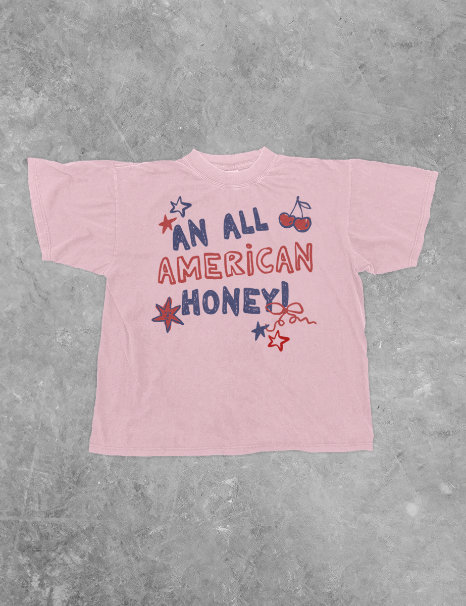 Underground Original Design: All American Honey, Summer BC Boxy Cotton T-Shirt