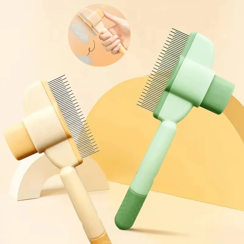 One-Click Pet Grooming Brush