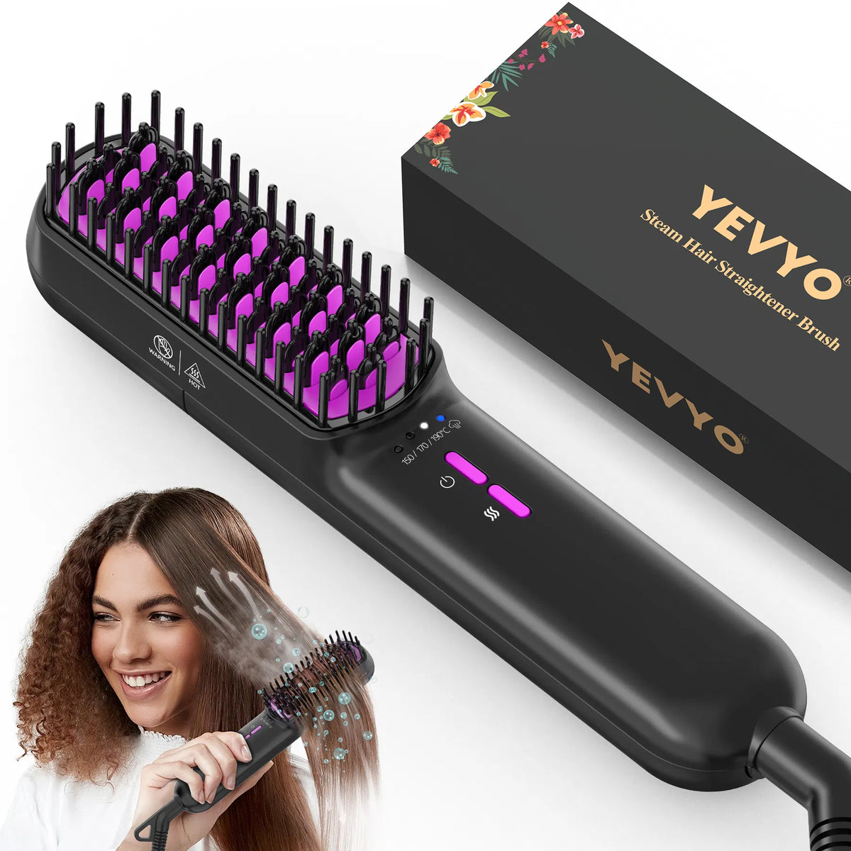Steam Hair Straightening Brush