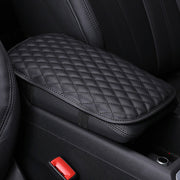 Quilted Black Car Armrest Pad Cover