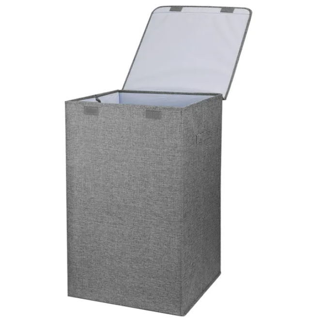 Foldable Gray Laundry Hamper
