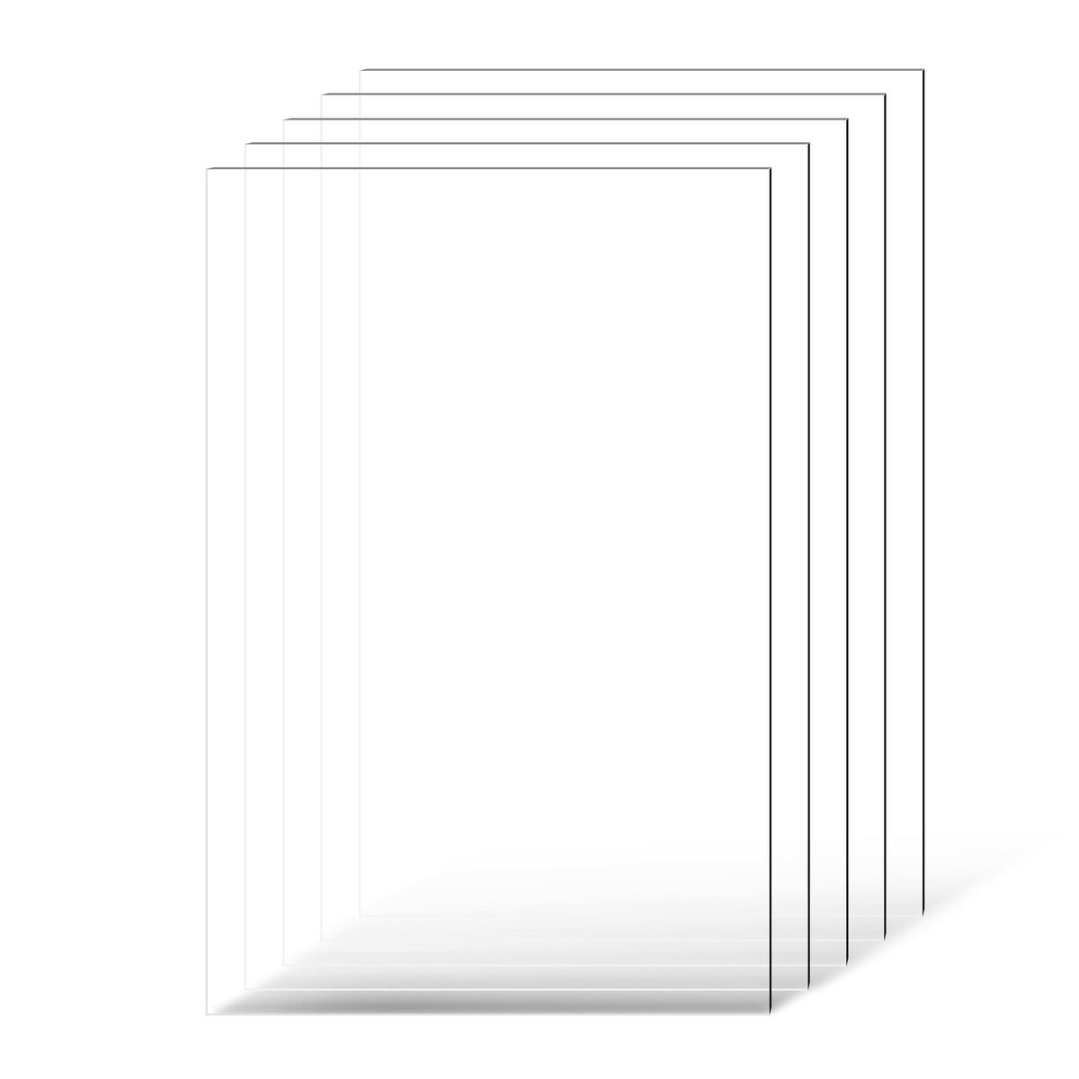 5-Pack Clear Flexible Plastic Sheets