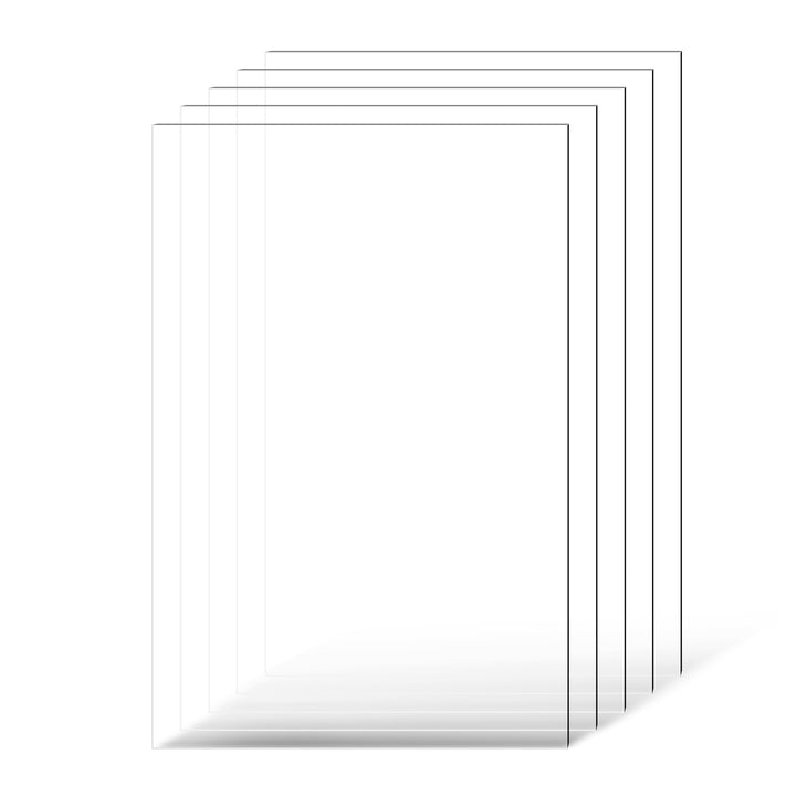 5-Pack Clear Flexible Plastic Sheets
