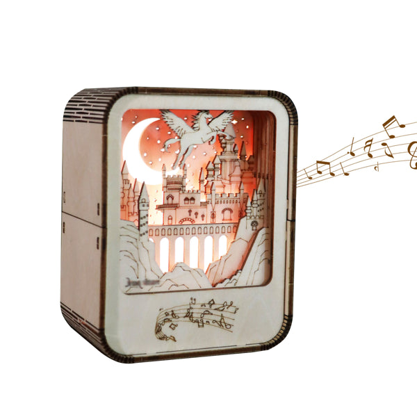 3D Wooden Castle Music Box Kit