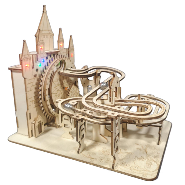 3D Wooden Marble Run Model Kit